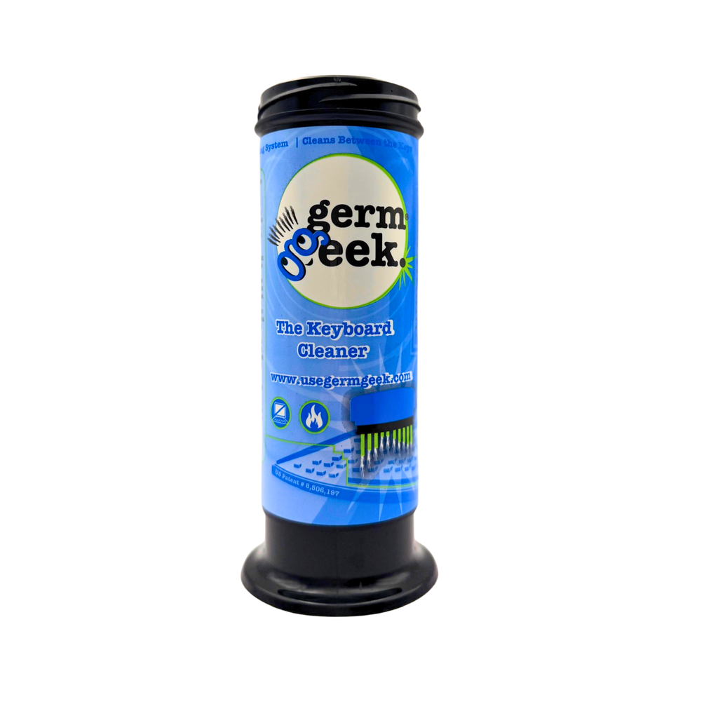 Germ Geek Refill pack containing cleaning solution for Germ Geek sanitizing devices, shown in the image.